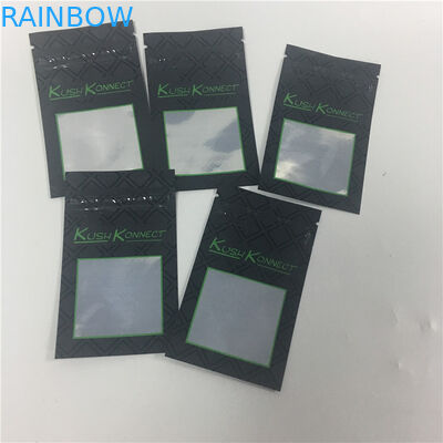 IL PE UV della stampa KUSH impedisce i bambini le borse d'apertura del tabacco con la finestra