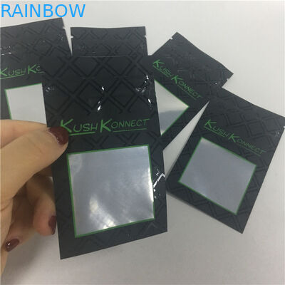 IL PE UV della stampa KUSH impedisce i bambini le borse d'apertura del tabacco con la finestra