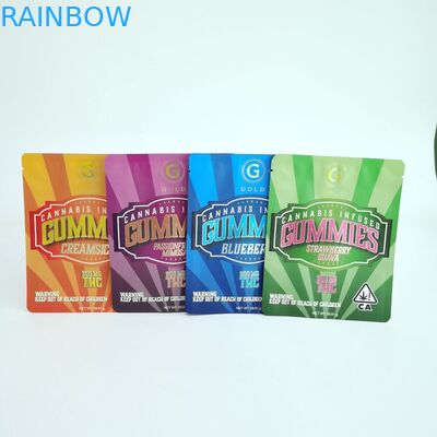 Digital che stampa tre sacchetti sigillati lato ha personalizzato le borse piane con la chiusura lampo