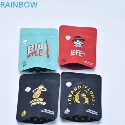 3,5 grammi di erbaccia di stampa su ordinazione che imballa i biscotti a chiusura lampo Mylar della prova dell'odore insacca la borsa a chiusura lampo innocua per i bambini