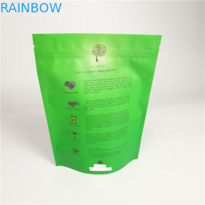 Commestibile che sta sulle borse d'imballaggio del caffè riciclabile con la chiusura lampo