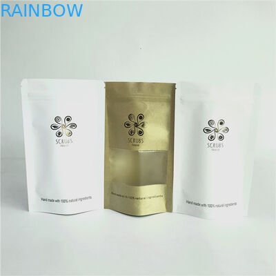 Sacchi di carta accettati su ordinazione di Kraft della serratura dello zip con la timbratura calda