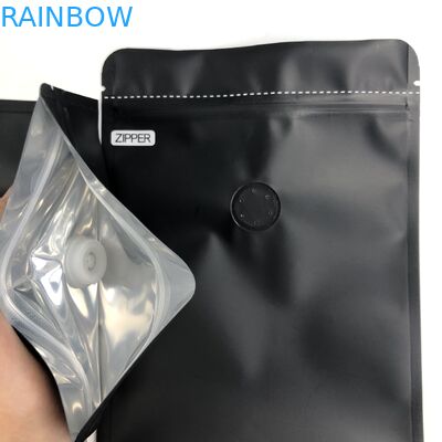 Supporto su ordinazione di Logo Size Resealable Aluminum Foil del nero 250G dell'OEM su con le valvole di degassamento per caffè Bean Packaging Pouch