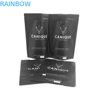 La prova dell'odore insacca la chiusura lampo del commestibile insacca la borsa su ordinazione d'argento brillante metallica asciutta di Mylar del sale da bagno di logo 16OZ dei semi di fiore