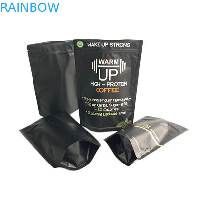 Borsa di caffè di stampa dell'oro Matte Black Finish Foil Stand sulla borsa d'imballaggio della chiusura lampo