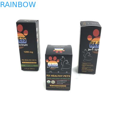 Il film lucido su ordinazione con il cartone bianco di spessore 400g per medicina Spary imbottiglia l'imballaggio del contenitore di carta dei gioielli