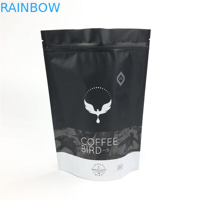 Borse di caffè nere di Matte Snack Plastic Pouches Packaging con una valvola di modo