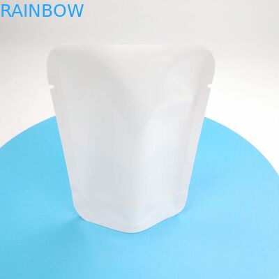 La saldatura a caldo risigillabile su ordinazione NESSUNA chiusura lampo Doypack risigilla il supporto del sacchetto sulla borsa d'imballaggio materiale bianca del PE NY del seme di fiore del sacchetto