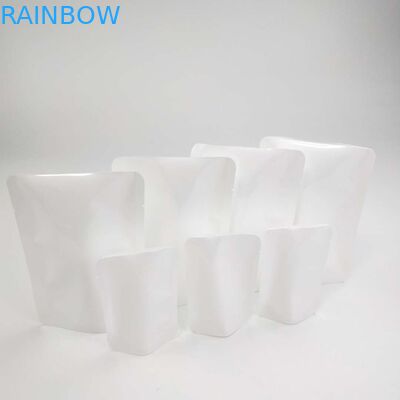 La saldatura a caldo risigillabile su ordinazione NESSUNA chiusura lampo Doypack risigilla il supporto del sacchetto sulla borsa d'imballaggio materiale bianca del PE NY del seme di fiore del sacchetto