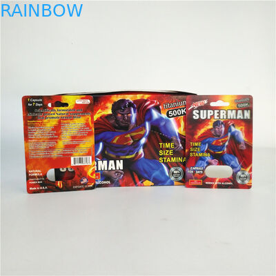 Carta stampata su ordinazione della bolla che imballa la carta della pantera nera 3D per la capsula con la scatola