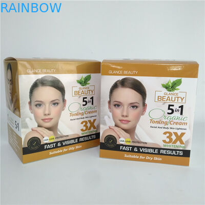 Scatola di carta cosmetica d'imballaggio crema facciale stampata su ordinazione di Skincare del cartone per il detersivo di lavanderia