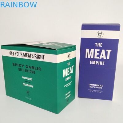 L'abitudine ha stampato l'energia d'imballaggio piegata Antivari di scatto del manzo della scatola di presentazione di vendita al dettaglio del cartone 200G fa un spuntino le scatole di carta