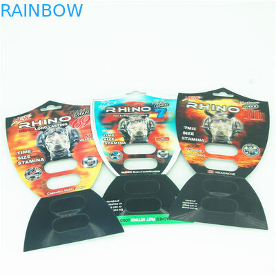 Il rinoceronte maschio all'ingrosso dei contenitori di imballaggio delle pillole di potenziamento 69 carte d'imballaggio 3d effettua la bolla della capsula di Rhinopill che imballa il Ca