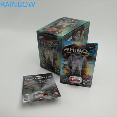 Scatola sessuale della pillola rinoceronte caldo 30000 di vendita della carta di PillPackaging 3D del sesso della carta di rinoceronte di nuovo in azione