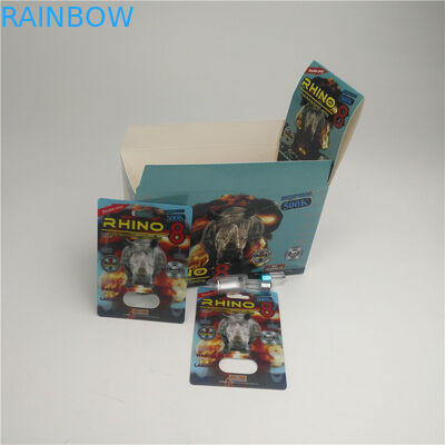 La bolla 3d di spessore di MOPP 350g carda la pillola maschio di potenziamento di rinoceronte