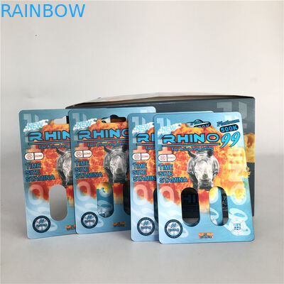 Rinoceronte 99 carte di rinoceronte del foro 3D del doppio 500k per la pillola maschio di potenziamento