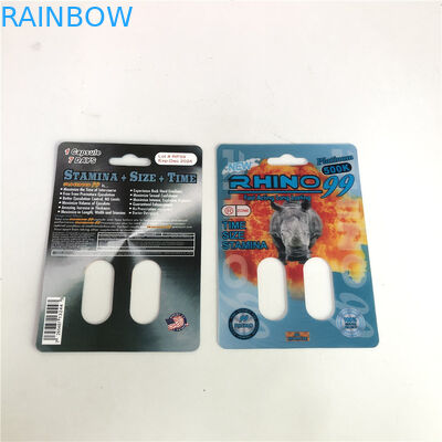 Rinoceronte 99 carte di rinoceronte del foro 3D del doppio 500k per la pillola maschio di potenziamento