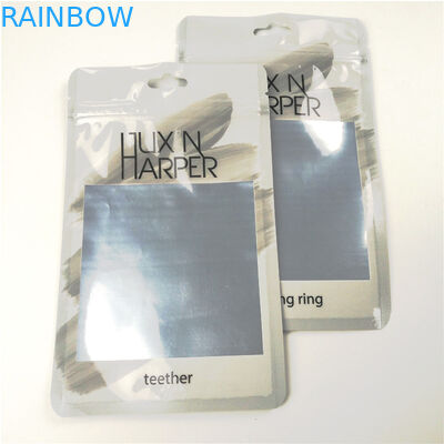 Chiaro imballaggio digitale anteriore della borsa della serratura dello zip della stampa del di alluminio dei sacchetti di plastica del foro di caduta del filo per i denti di mini quantità