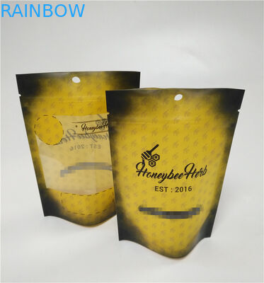 La prova nera opaca dell'odore stampata abitudine ha laminato le borse del doypack di tooba dell'erbaccia della serratura dello zip di mylar