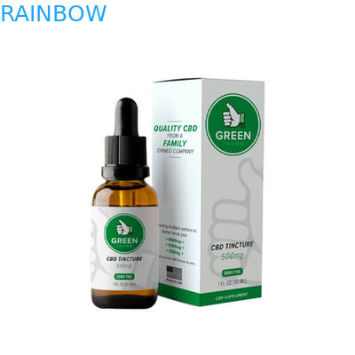 Contenitore di carta di stampa variopinto CBD di bottiglia del contagoccia di CMYK 120mic