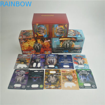 Carta eccellente della bolla di rinoceronte della pillola 3D del sesso di FDA della pantera per le capsule