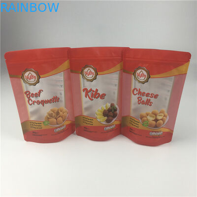 Borsa a chiusura lampo glassata CMYK del di alluminio della finestra 120micron VMPET