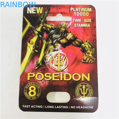 Carte di carta della pantera CMYK 8*12cm delle pillole bianche nere del sesso per la pillola