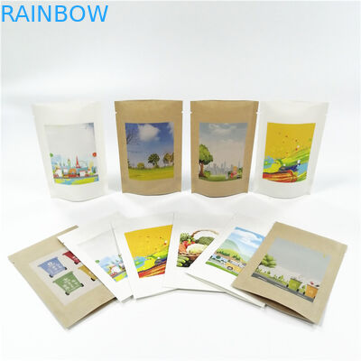 Borsa d'imballaggio biodegradabile di carta kraft di 100mircon VMPET