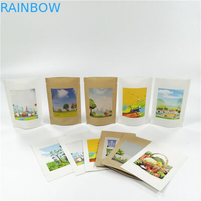 Borsa d'imballaggio biodegradabile di carta kraft di 100mircon VMPET