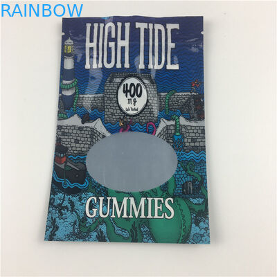 L'odore stampato su ordinazione del sacchetto di Mylar dell'erbaccia a chiusura lampo laterale della guarnizione tre rinforza commestibile