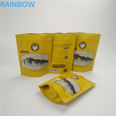 Del commestibile del supporto borse stampate su ordinazione Matte Effect Coffee Bags risigillabile della stagnola della chiusura lampo su