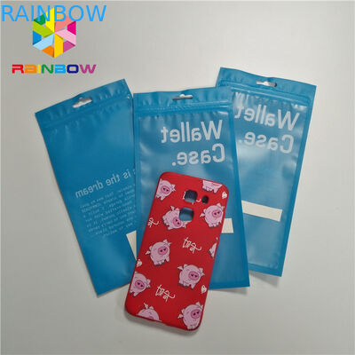 Il sacchetto piano della chiara guarnizione laterale a chiusura lampo della metallina 3 per la copertura della cassa del telefono/cabla l'imballaggio