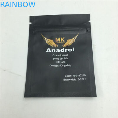 La chiusura lampo Matte Snack Plastic Pouches Packaging ha stampato il lato tre sigillato