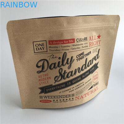 Le borse della chiusura lampo della carta kraft del tè del di alluminio stanno sulla saldatura a caldo stampata