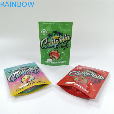 bambino risigillabile di plastica a chiusura lampo dei sacchetti di 1g 3.5g 7g Gummies Mylar resistente