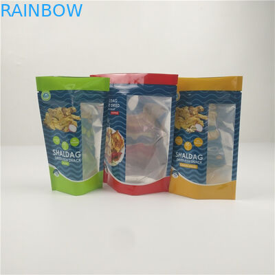 di alluminio di plastica della chiusura lampo del pesce essiccato lucido che imballa con la chiara finestra