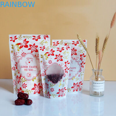 Della chiusura lampo del supporto sacchetto di plastica lucido su che imballa Logo With Window su ordinazione