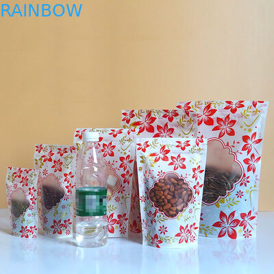 Della chiusura lampo del supporto sacchetto di plastica lucido su che imballa Logo With Window su ordinazione