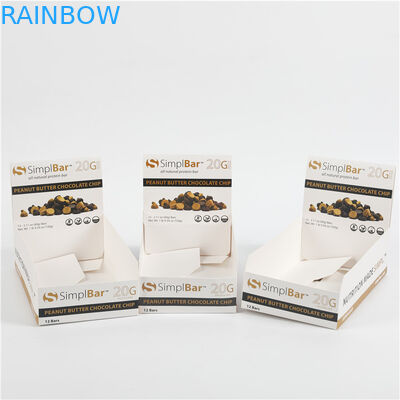 Contenitore di carta del cartone dell'esposizione di Antivari di cioccolato della frutta dello spuntino che imballa su ordinazione stampato