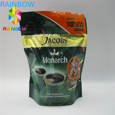 Stia sulle borse di caffè della chiusura lampo del di alluminio odorano il commestibile della prova