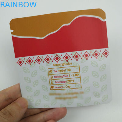 Sventi il sacchetto riciclabile del tè di plastica che imballa il logo su misura verde nero