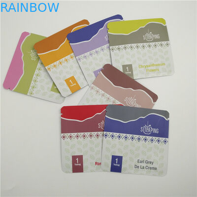 Sventi il sacchetto riciclabile del tè di plastica che imballa il logo su misura verde nero