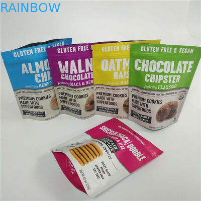 L'abitudine Digital di plastica dei dolci di Candy stampata sta sui sacchetti con la cima della chiusura lampo