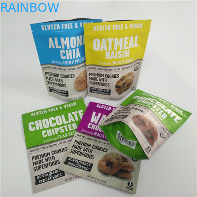 L'abitudine Digital di plastica dei dolci di Candy stampata sta sui sacchetti con la cima della chiusura lampo