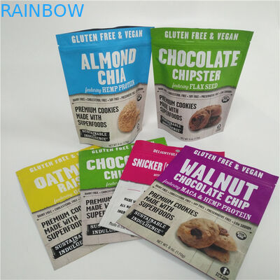 L'abitudine Digital di plastica dei dolci di Candy stampata sta sui sacchetti con la cima della chiusura lampo