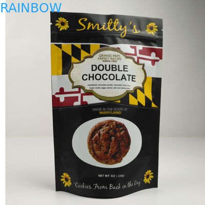 Borse a chiusura lampo amichevoli di Eco Matt Aluminum Foil Stand Up per alimento matto