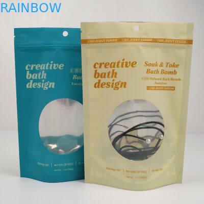 Odori il supporto risigillabile a chiusura lampo di Mylar del di alluminio della prova sui sacchetti con la finestra