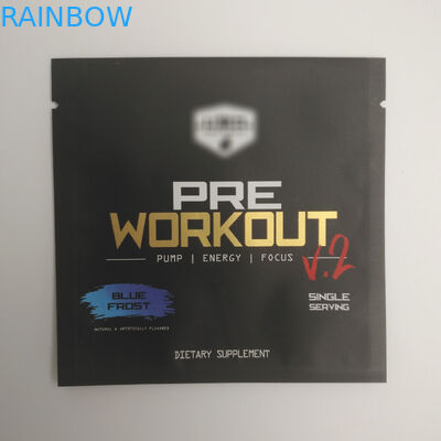 L'oro ha stampato le borse di piccola dimensione sigillate cosmetiche della guarnizione del lato della saldatura a caldo tre dello spuntino della plastica del di alluminio della bustina della borsa