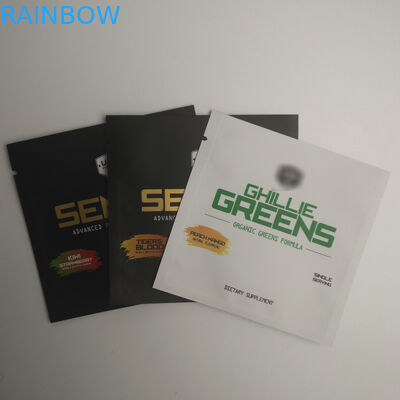 L'oro ha stampato le borse di piccola dimensione sigillate cosmetiche della guarnizione del lato della saldatura a caldo tre dello spuntino della plastica del di alluminio della bustina della borsa
