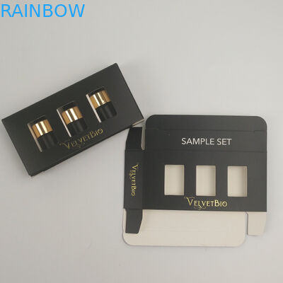 Contenitore d'imballaggio di carta cosmetico stampato UV su ordinazione di cartone rettangolare della metropolitana di Logo Gold Foil per cura di pelle del siero dell'essenza